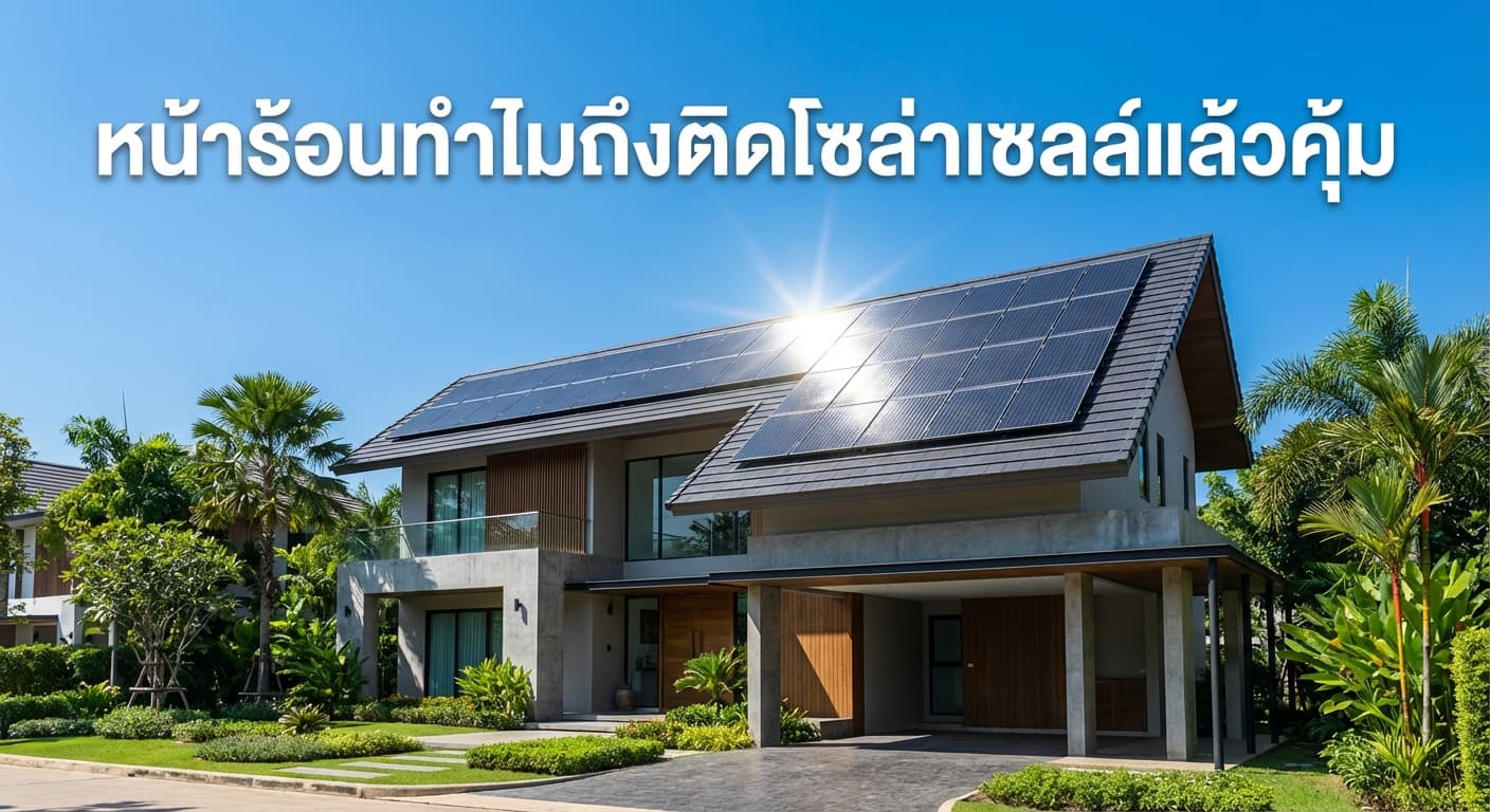หน้าร้อนทำไมถึงติดโซล่าเซลล์แล้วคุ้ม? เคล็ดลับลดค่าไฟที่ชาวปราจีนบุรีต้องรู้